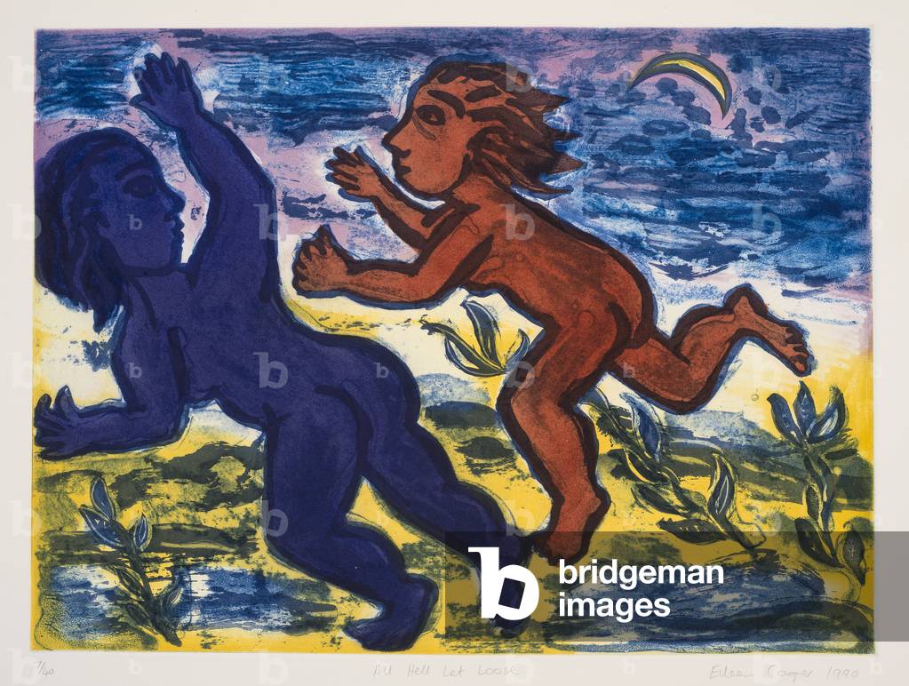 All Hell Let Loose, 1990 (colour etching)