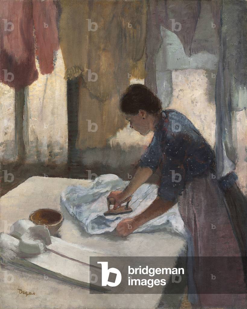 Frau beim Bügeln, ca. 1876-87 (Öl auf Leinwand)