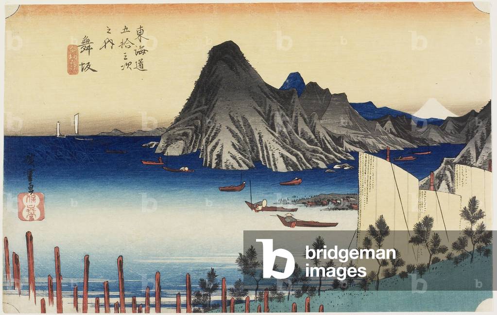 Tatsächliche Ansicht von Imagiri, Maisaka, um 1833