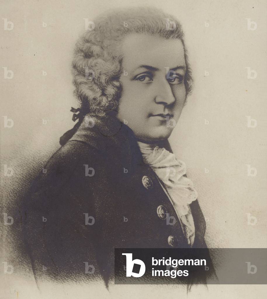 Immagine di Stampa "Ritratto di Wolfgang Amadeus Mozart (lito)" di Austrian School