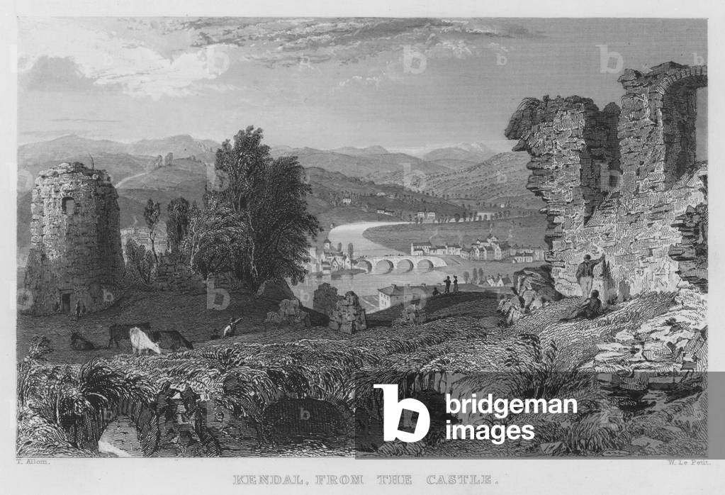 Kendal, from the Castle (engraving)