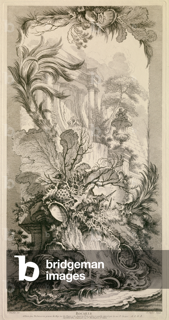 Image of Engraving depicting Rocaille 1701 by Francois Boucher