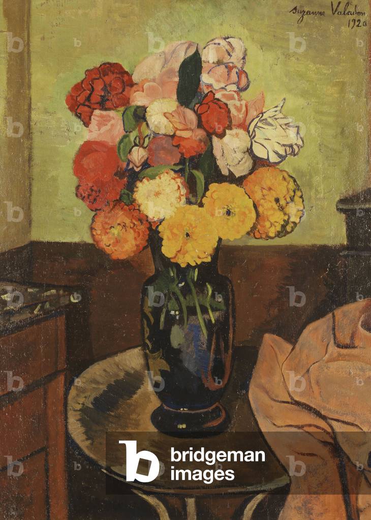 Bild von Gemälde "Blumenvase auf einem runden Tisch; Vase de Fleurs sur une Table Ronde", 1920 von Suzanne Val