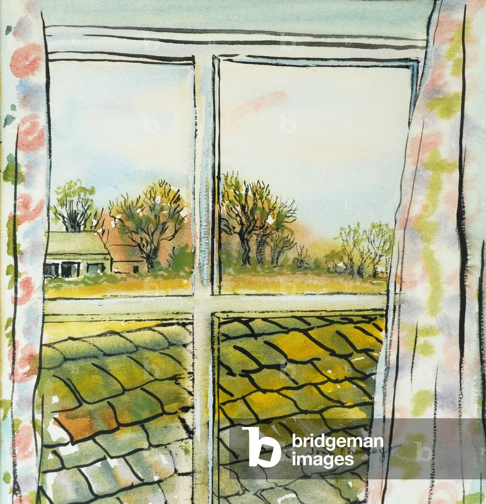 "Attraverso la finestra del cottage Suffolk" 2010 di Joan Thewsey