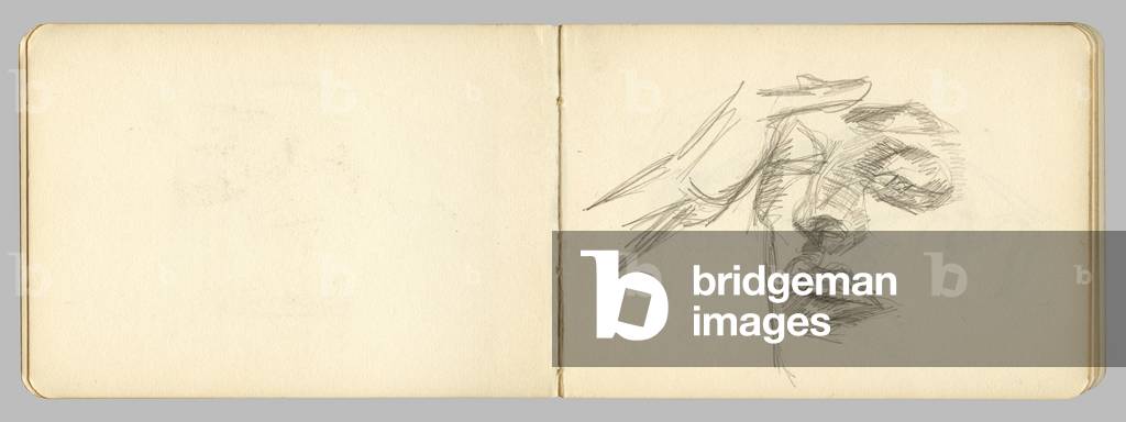 Page from a sketchbook by Lucian Freud