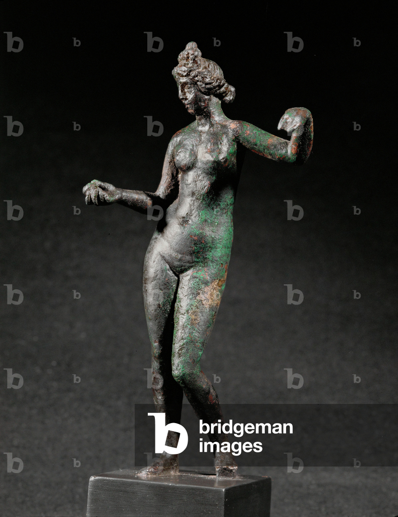 Image of Sculpture depicting Aphrodite. Bronze figurine (bronze) -200 by Erich Lessing