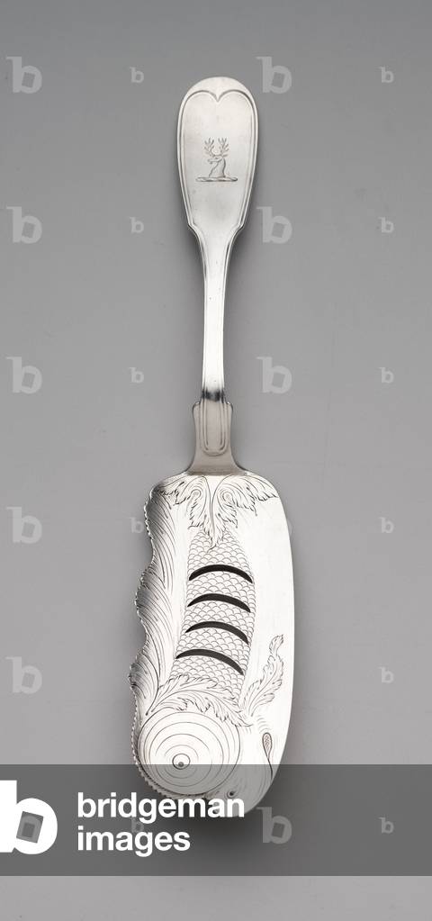 Fischscheibe „Fiddle Thread“, um 1830-46 (Silber)