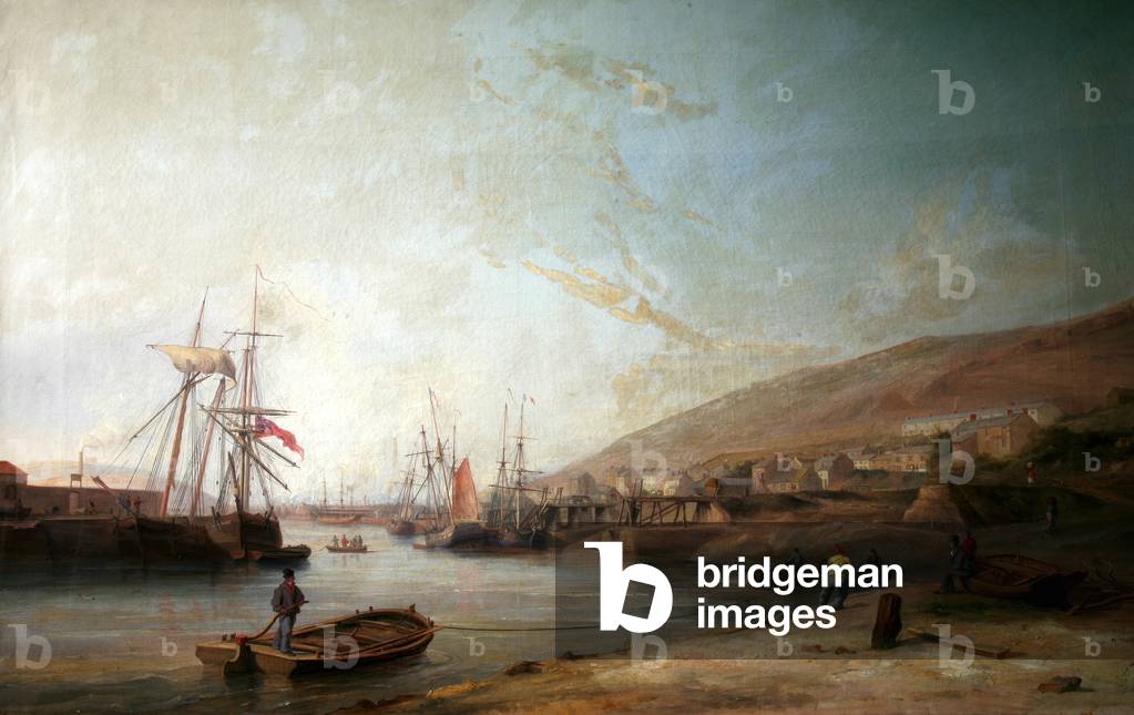 Immagine di Dipinto "Hafod Copper Works Fiume Tawy" 1840 di James Harris of Swansea