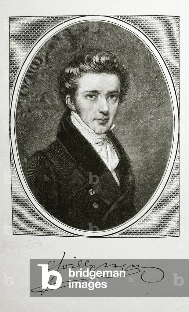 Porträt von Franz Grillparzer, (1791 - 1872) (litho).