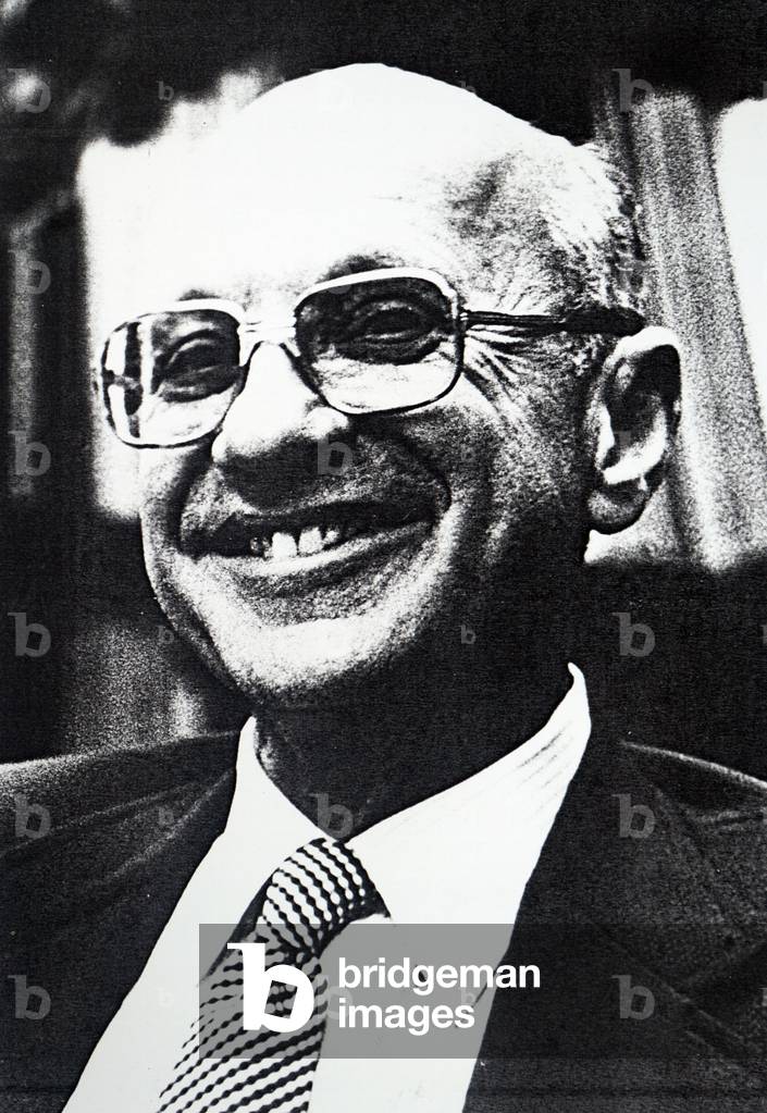 Image of Photography depicting Milton Friedman (1912-2006) an American economist and winner of a Nobel Memoria