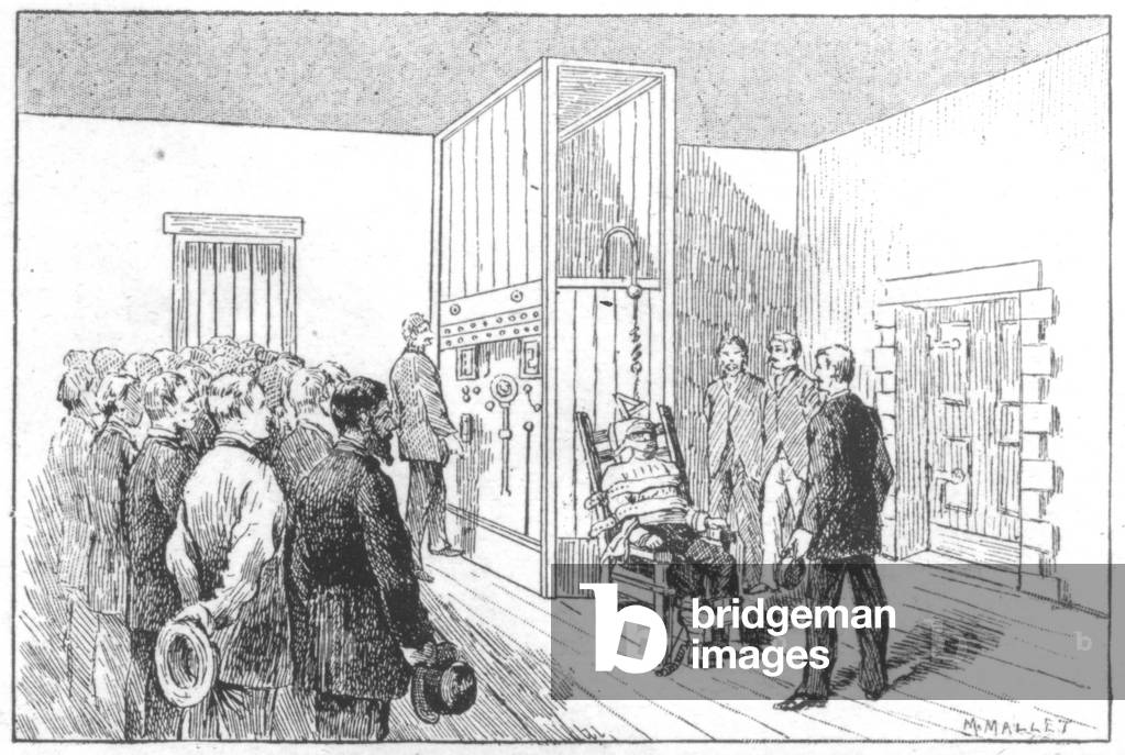 Execution by electric chair. Kemmler, b/w