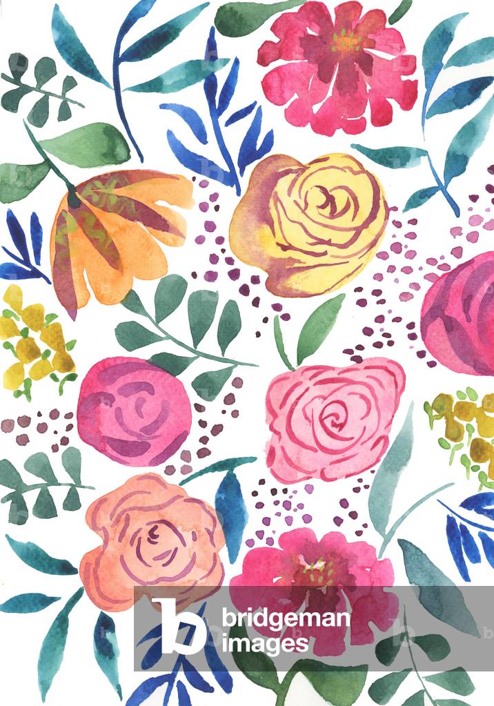 Rose Medley, 2018 (acquerello)