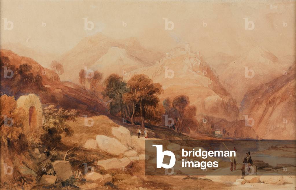 Immagine di Disegno "I Drachenfels sul Reno" 1834 di James Duffield Harding