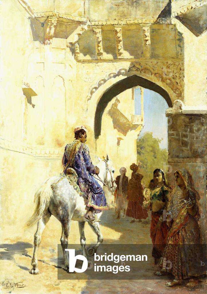 Immagine di Dipinto "Una scena araba", 1884-89 di Edwin Lord Weeks