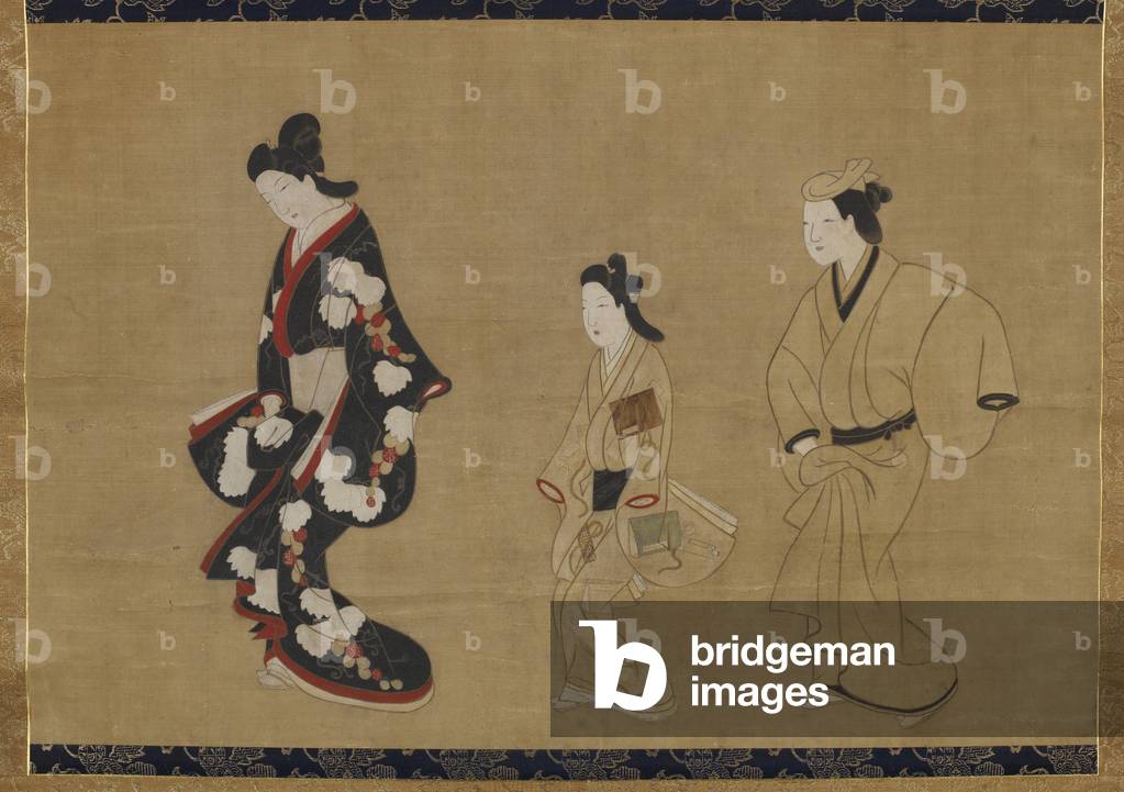 Prostitute c.1695 by Hishikawa Moronobu, b/w