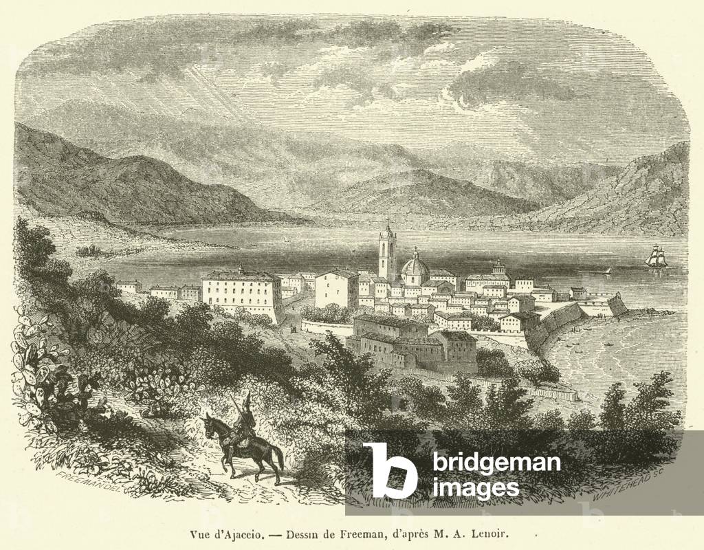 Vue d'Ajaccio (Gravur)