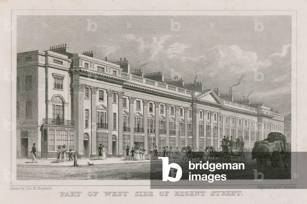 "Teil der Westseite der Regent Street" von Thomas Hosmer Shepherd
