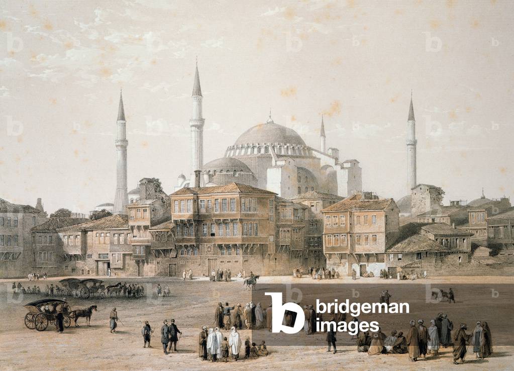 "Hagia Sophia (Platte 25) vor der Restaurierung", 1852 von Gaspard Fossati