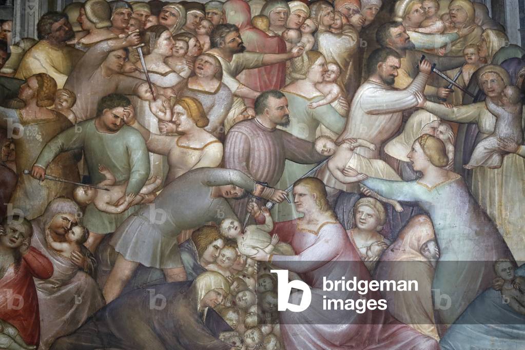 Il Battistero di Padova. Affreschi del XIV secolo di Giusto de Menabuoi. Massacro degli Innocenti.  Padova. It
