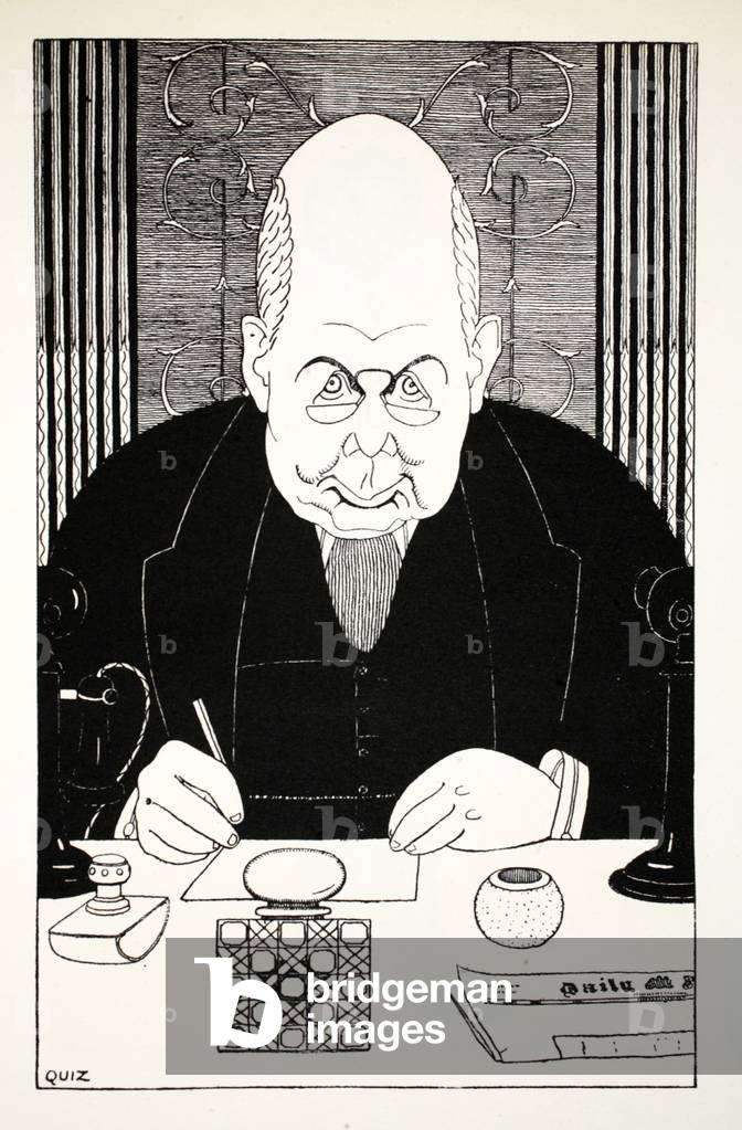 Herr Thomas Marlow, Herausgeber von 'The Daily Mail', Illustration aus Eighty Eight Cartoons von Powys Evans, 