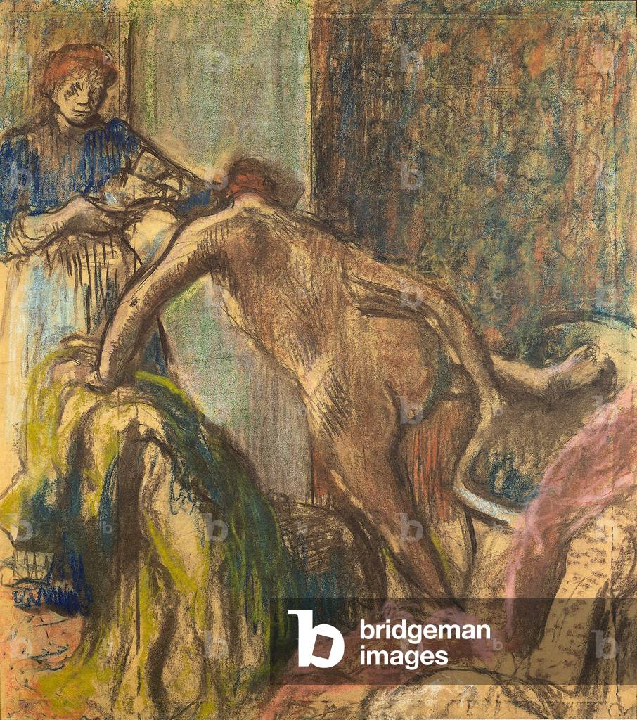 Frühstück nach dem Bad, 1895-98 (Pastell auf Papier an Bord)