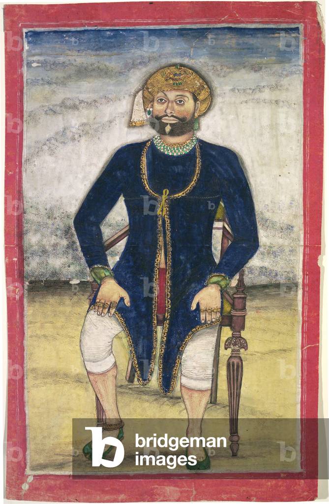 Khanderao Gaekwad, Maharajah di Baroda, c.1860 (guazzo su carta)