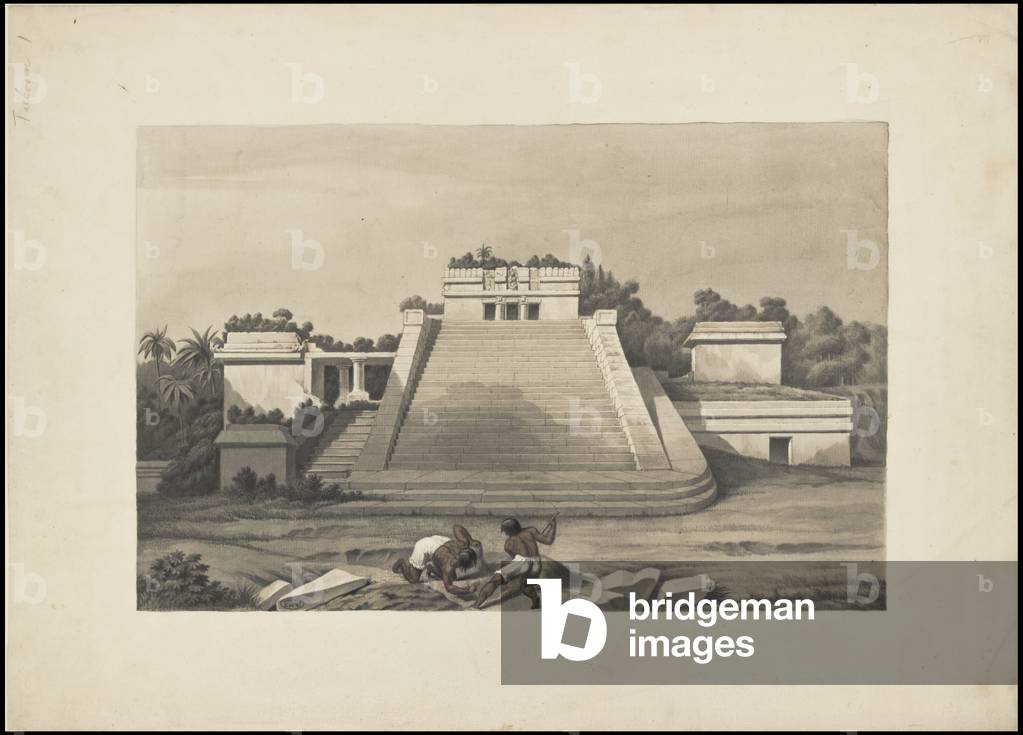 Una collezione di opere d'arte originali di Waldeck della Mesoamerica, scatola 16 di 22, 1831 (stampa)