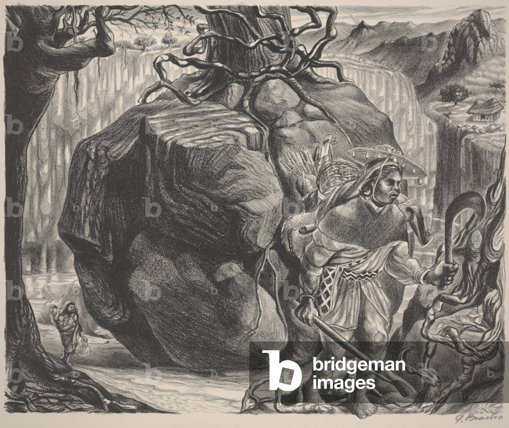 Ritual des Huichol-Indianerstammes, 1946 (litho)