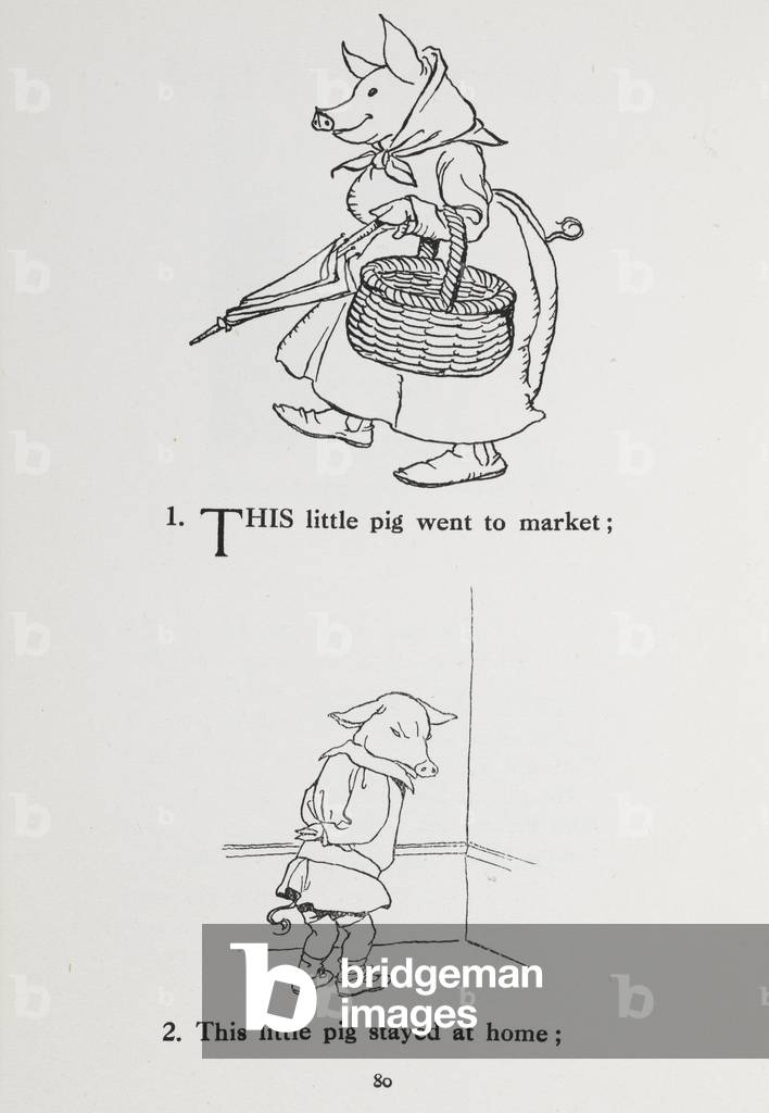 Dieses kleine Schwein ging auf den Markt - Kinderreim.