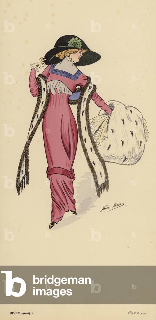 Inverno 1910-1911 moda (colore lito)