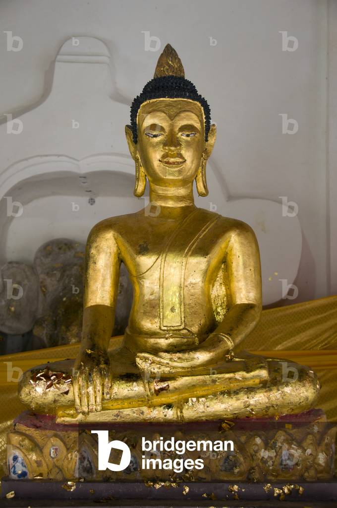 Thailandia: Buddha nei chiostri intorno ai principali chedi, Wat Phra Mahathat, Nakhon Sri Thammarat