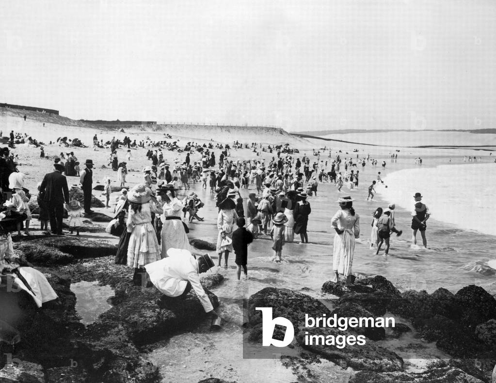 Immagine di Fotografia "Spiaggia di Bondi a Sydney" 1900, b/w