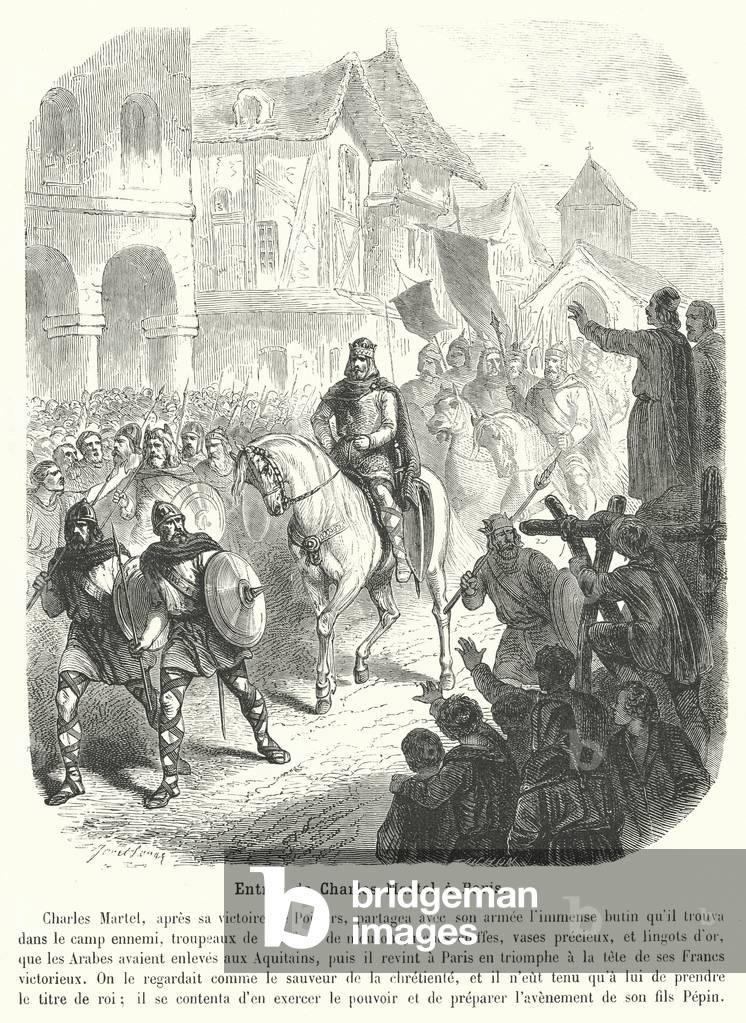 Entree de Charles Martel a Parigi (incisione)