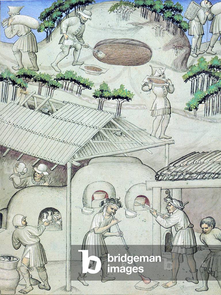 Palästina: Glasbläser im “Foss of Memnon” nach John Mandeville (um 1371).