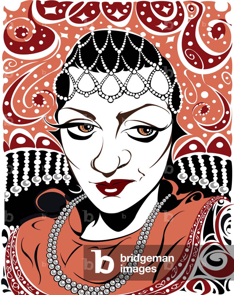 Olga Borodina, russische Mezzosopranistin, Farbversion des s/w-Dateibildes, 2005 von Neale Osborne