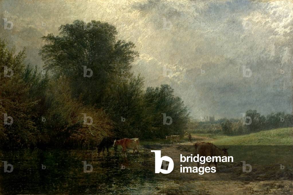 Sonnenschein und Duschen, 1865 (öl auf leinwand)