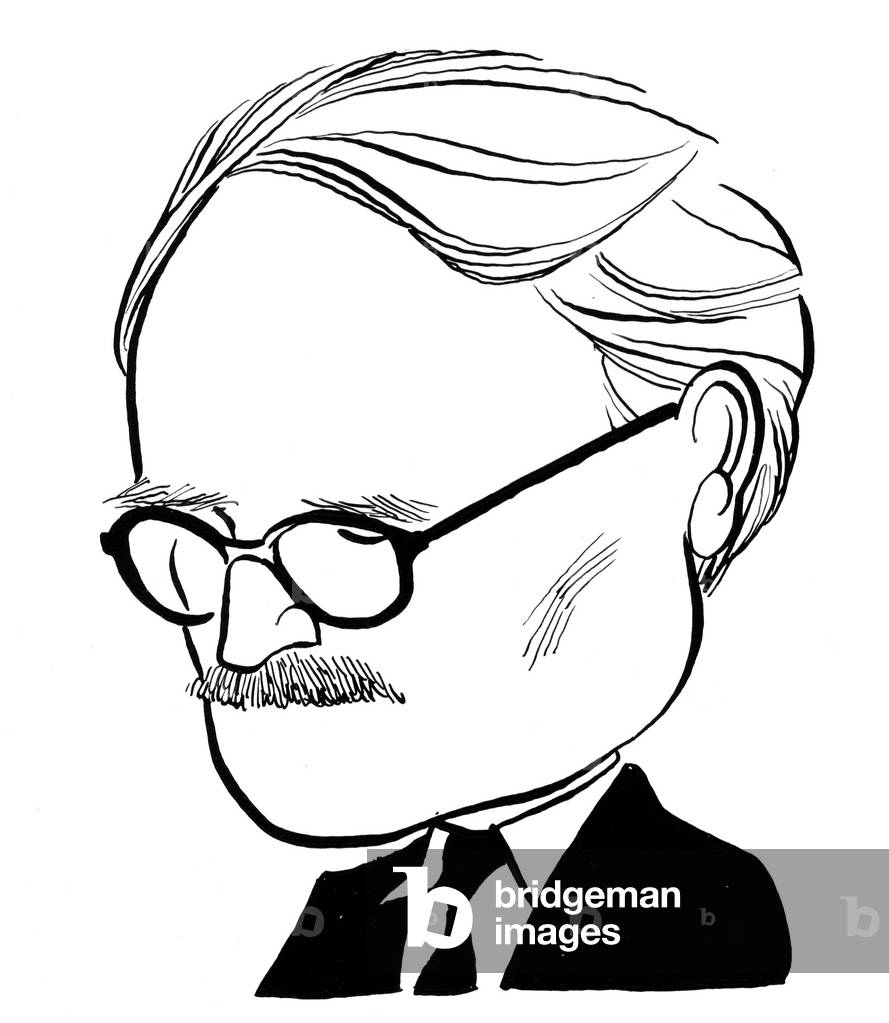 Paul le Flem - caricatura del compositore e musicista francese