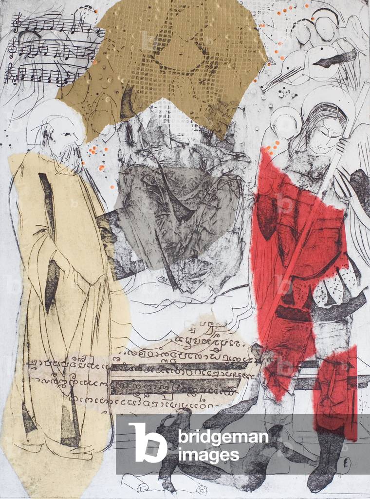 The Assumption, 2014 (stampe monocromatiche su lastra collagraph su carta chine colle)