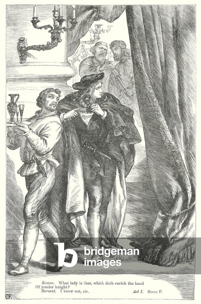 Image of Engraving depicting Romeo and Juliet (engraving) 1801 by Henry Courtney Selous