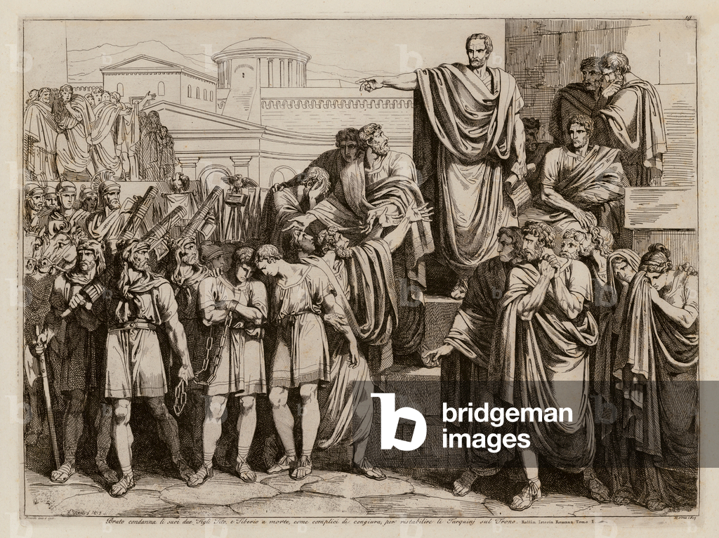 Bruto che condanna a morte i suoi figli (acquaforte)