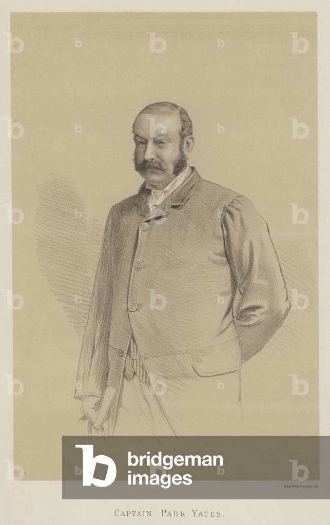 Bild von Druck "Captain Park Yates" von English School, b/w
