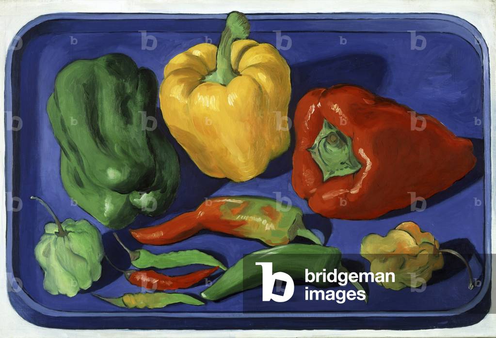 Image of Painting depicting Peppers 1995 Isy Ochoa (b.1961 French) Oil on canvas by Isy Ochoa