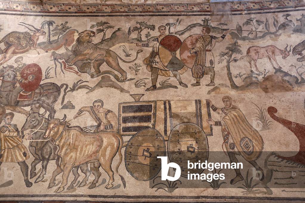 Villa Romana del Casale, Piazza Armerina, Sicilia, Italia. Mosaico.