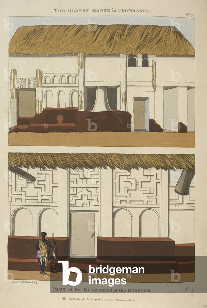 La casa più antica di Coomassee. Parte dei quartieri della missione. Kumasi (in inglese «Comassie» o «Coomassi