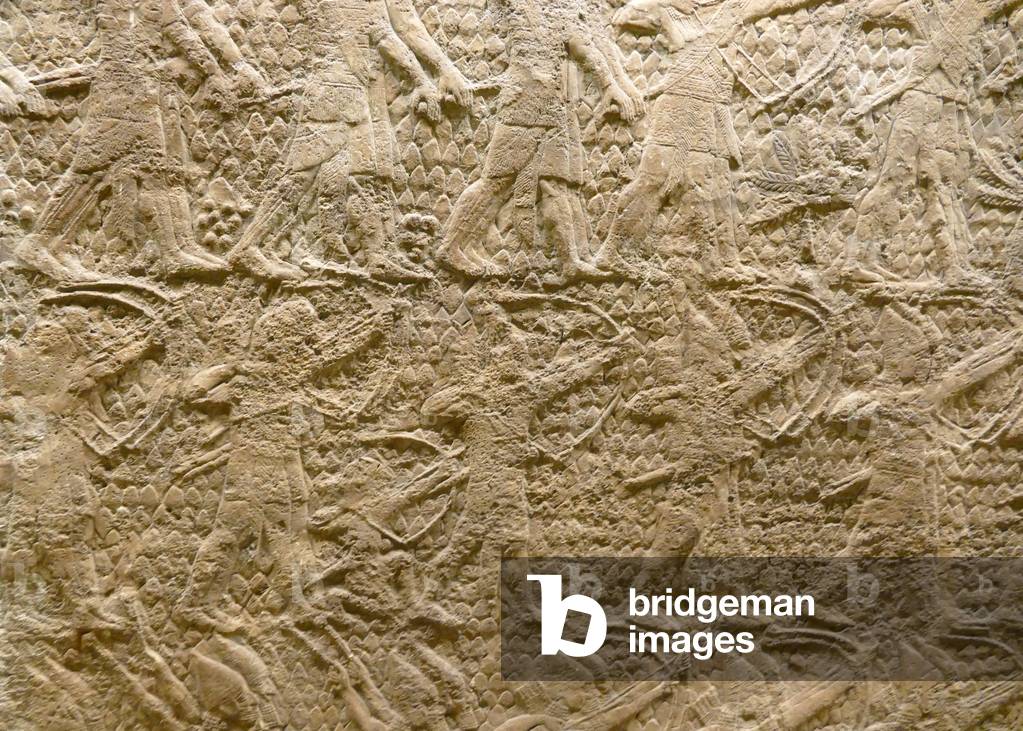 "Ein Angriff auf Lachish" von Assyrian, b/w