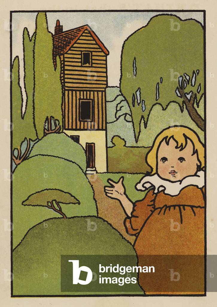Immagine di Stampa "Illustrazione per bambini e uccelli (litografia a colori)" 1901 di Charles Robinson