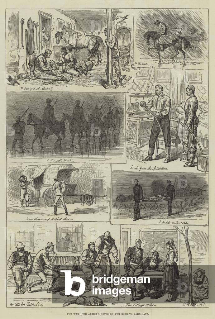 The War (engraving) by Walter Paget, b/w