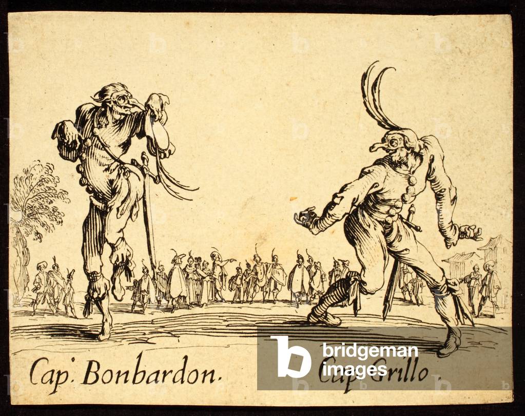 Captains Bonbardon and Grillo, 1622 (etching)