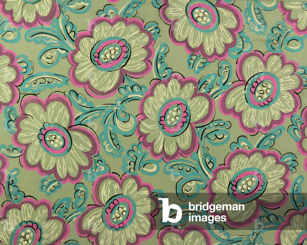 Textile Design, 1961 (tempera su carta)