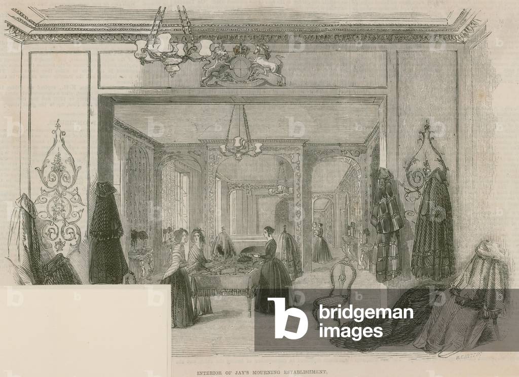 Interior of Jay's Mourning Establishment, Regent Street, London (Gravur)